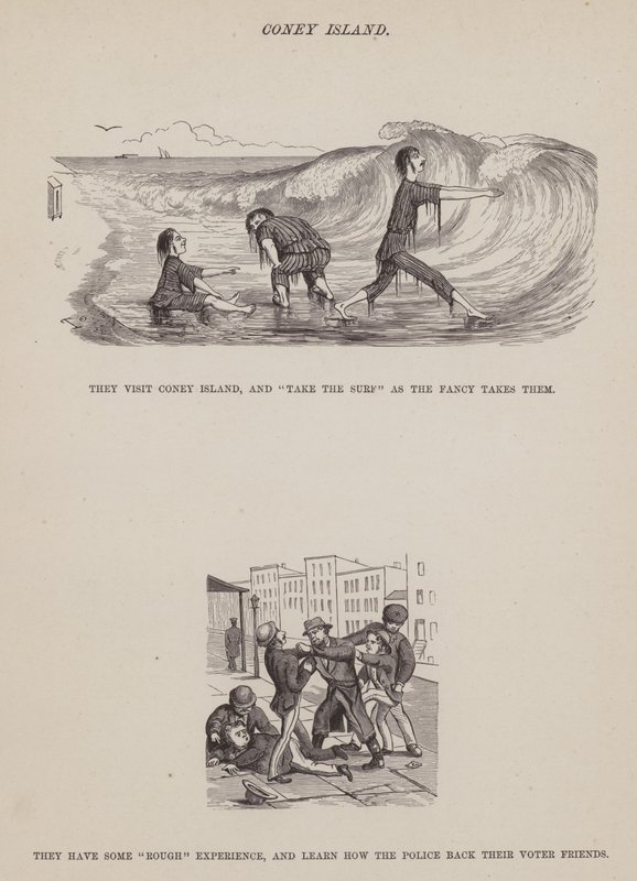 Side fra The American Tour of Mrs Brown, Jones and Robinson (gravering) av Richard Doyle