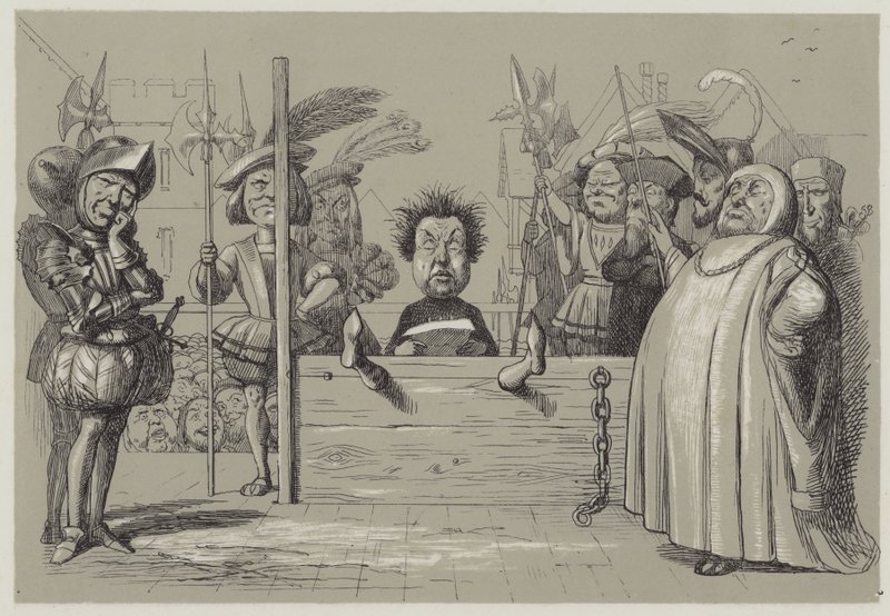 Perkin Warbeck leser bekjennelsen sin (akvatint) av Richard Doyle