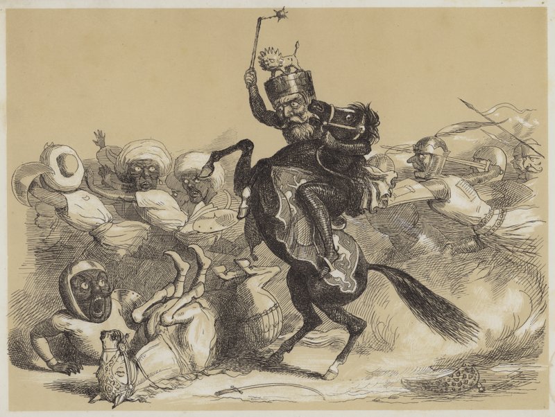 Richard Coeur-De-Lion og Saladin (akvatint) av Richard Doyle