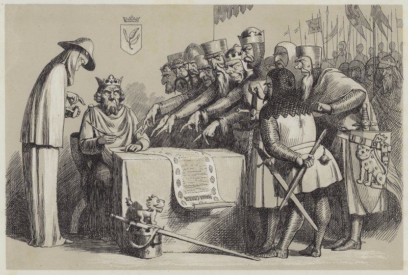 Signering av Magna Charta (akvatint) av Richard Doyle