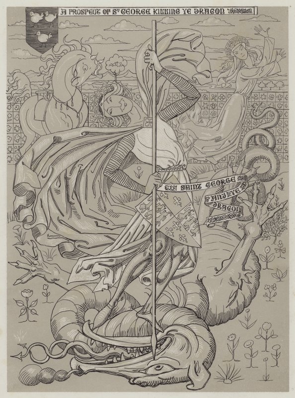 St George dreper dragen (akvatint) av Richard Doyle