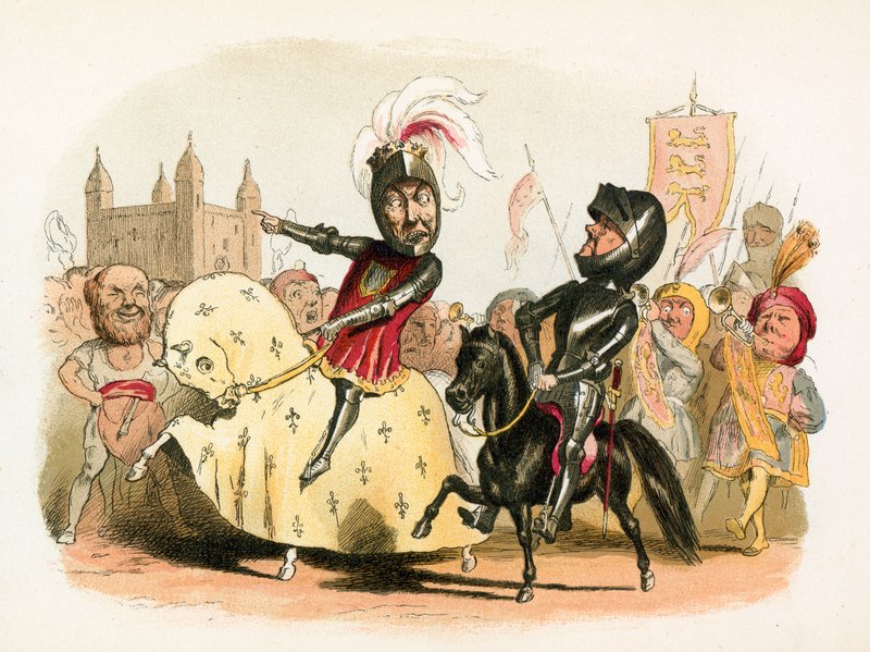 Den svarte prinsen og den franske kongen kommer inn i London av Richard Doyle