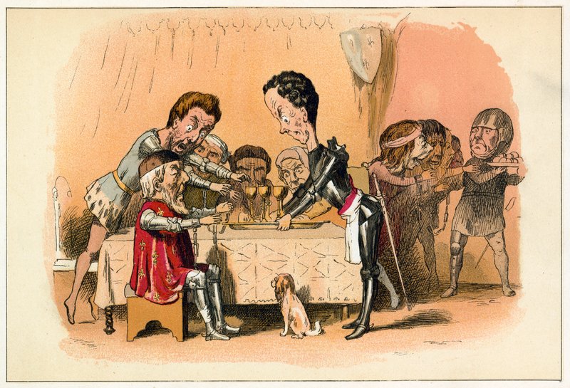 Den svarte prinsen venter på sin fange, kong John av Richard Doyle