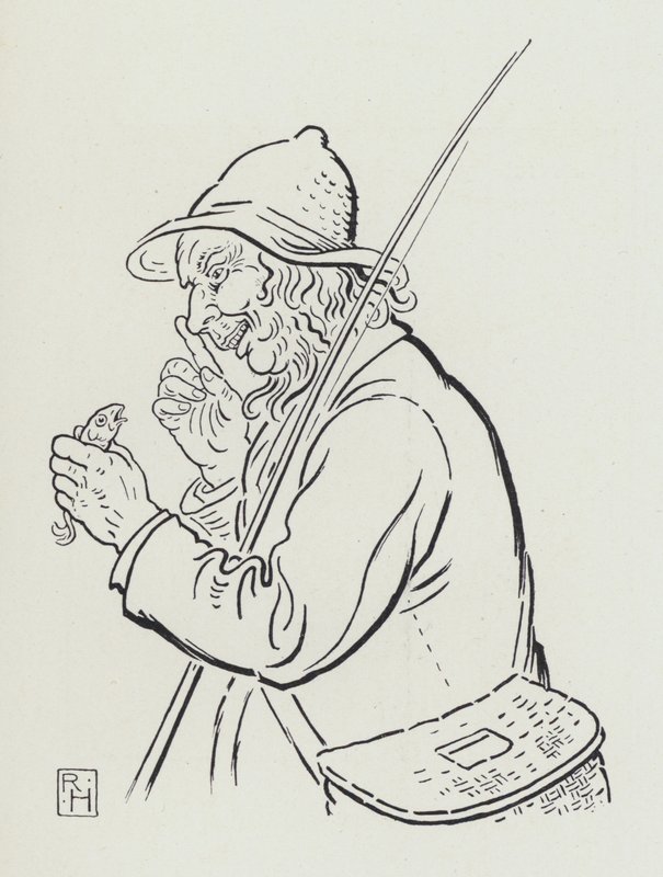 Fiskeren og den lille fisken (gravering) av Richard Heighway