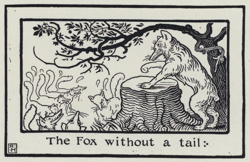 The Fox Without A Tail (gravering) av Richard Heighway