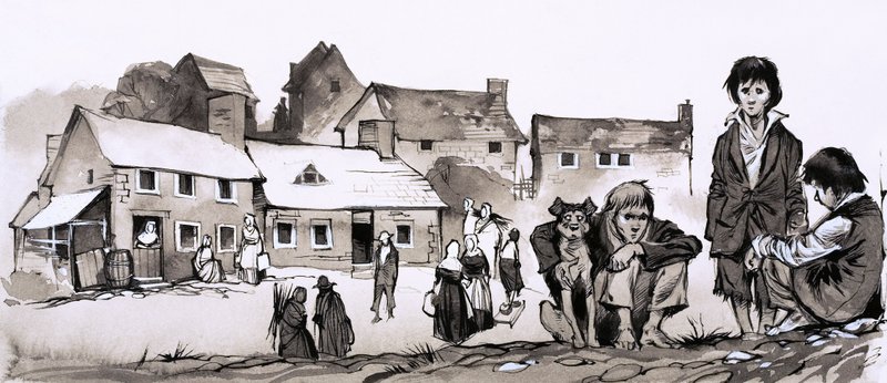 En mann hjemsøkt av fattigdom: Richard Cobden (gouache på papir) av Richard Hook