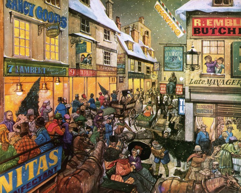 Julehandelen på 1870-tallet av Richard Hook