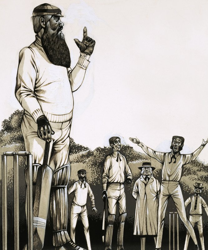 Den store WG Grace ved wicket av Richard Hook