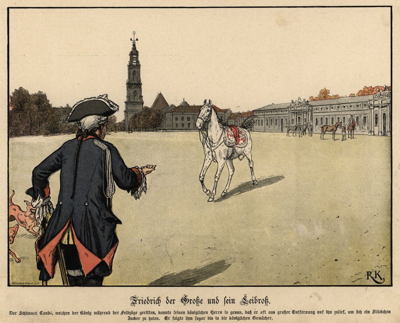 Fredrik den store av Preussen og favoritthesten hans av Richard Knoetel