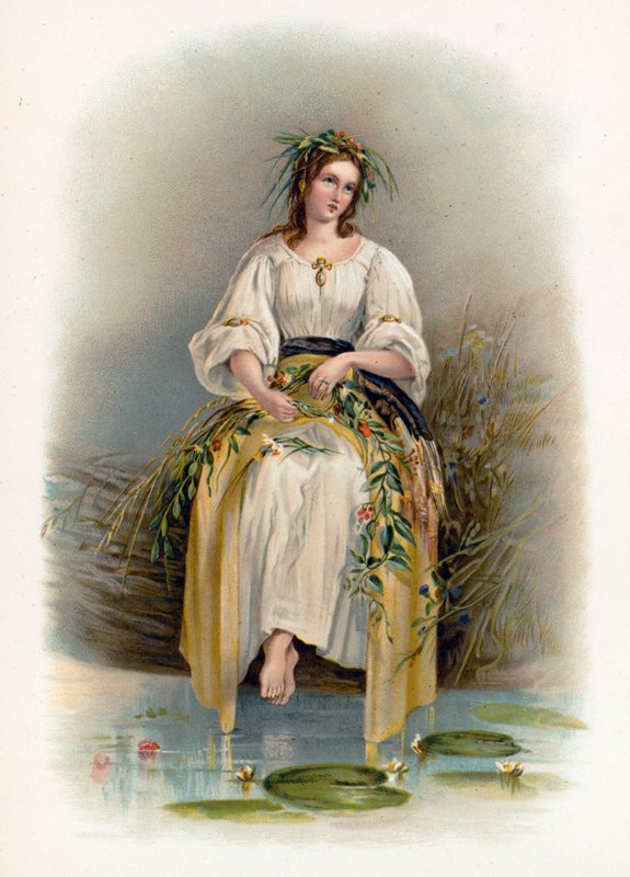 Ophelia fra Hamlet av Richard Redgrave