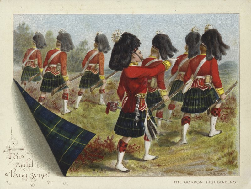 The Gordon Highlanders (chromolitho) av Richard Simkin