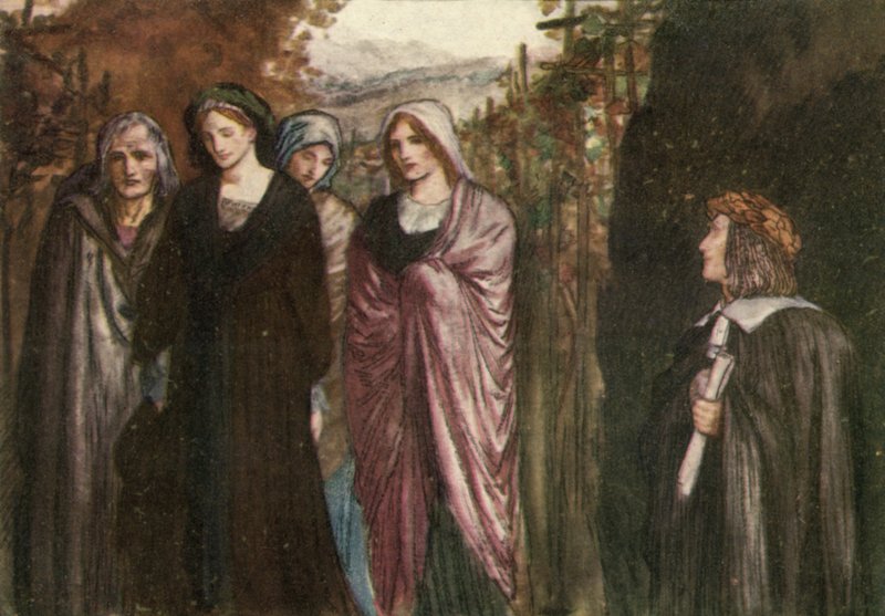 Kom ettertenksom nonne, hengiven og ren, edru, standhaftig og nedslående av Robert Anning Bell