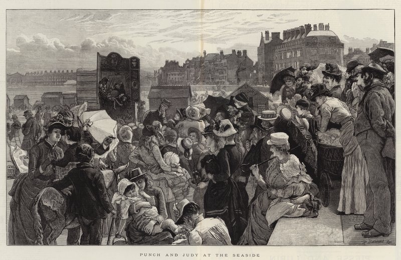 Punch og Judy at the Seaside av Robert Barnes