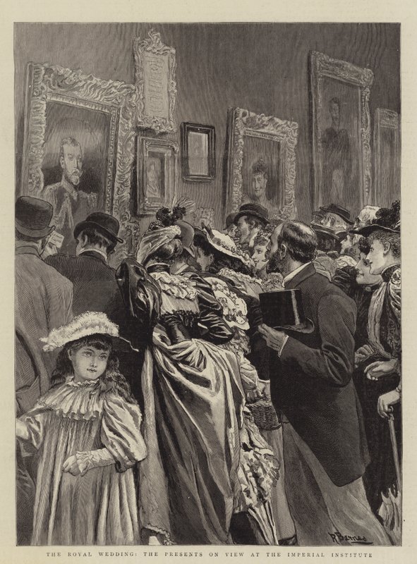 Det kongelige bryllup, gavene på Imperial Institute av Robert Barnes