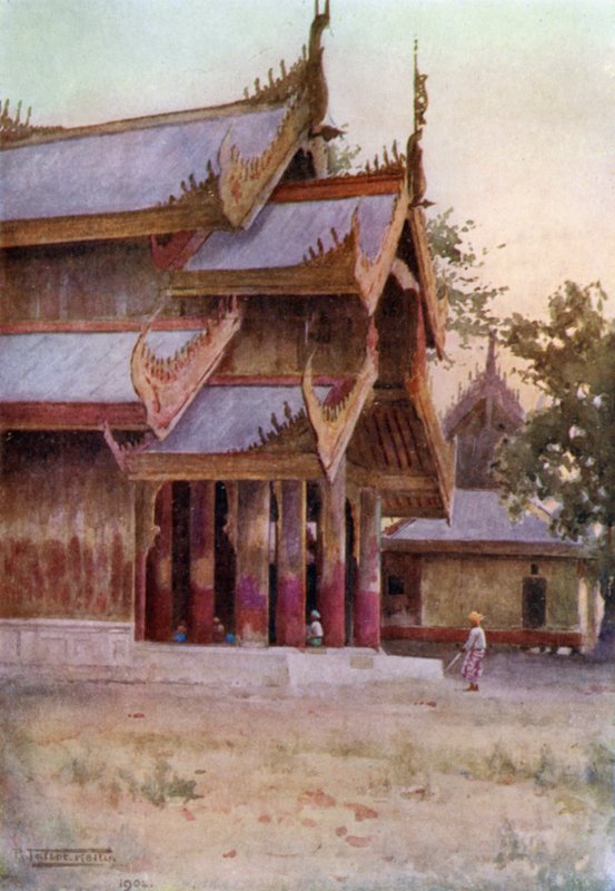 En portiko av palasset, Mandalay av Robert George Talbot Kelly