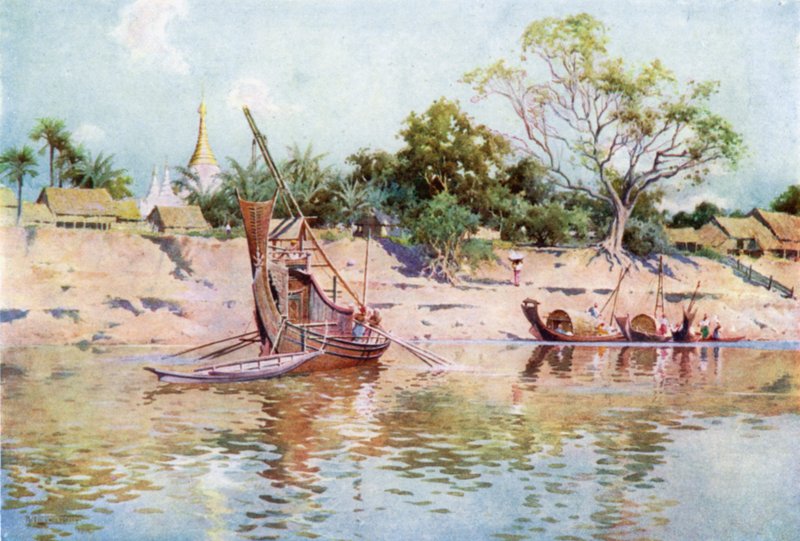Irrawaddy Banks nær Myin-gyan av Robert George Talbot Kelly