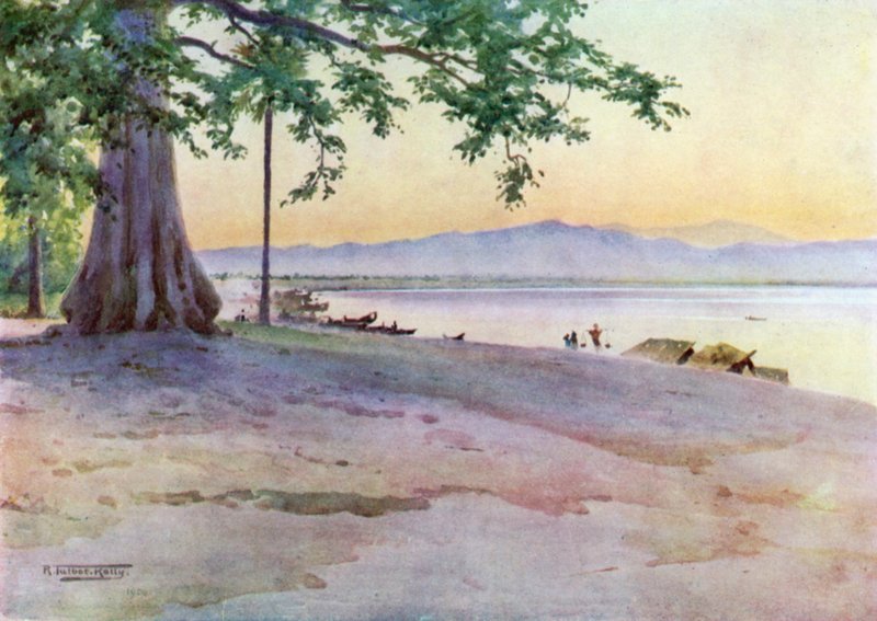 Landingsstedet på Nyaung-u av Robert George Talbot Kelly