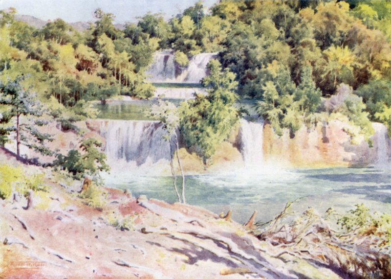 Man-pwe Falls fra Railway Companys Bungalow av Robert George Talbot Kelly