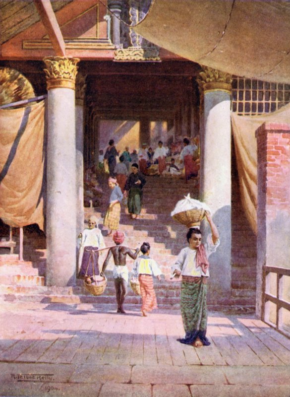 Pagodetrinnene, Rangoon av Robert George Talbot Kelly