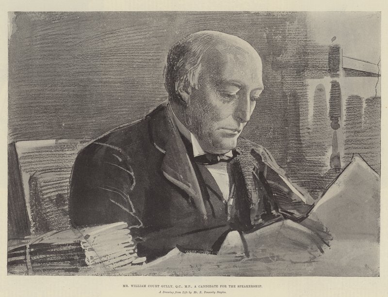 Mr William Court Gully, QC, MP, en kandidat for talsmannskapet av Robert Ponsonby Staples
