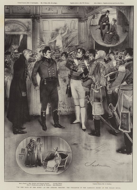 I The Days of the Duke, på Adelphi Theatre, utfordringen i gambling-rommene på Palais Royal av Robert Sauber
