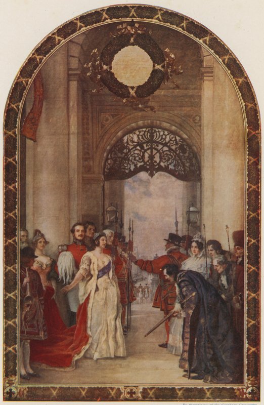 Åpning av Royal Exchange av dronning Victoria, London, 1844 av Robert Walker Macbeth