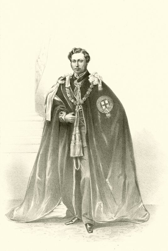 HKH Albert Edward Prince of Wales (chromolitho) av Robert (after) Dudley