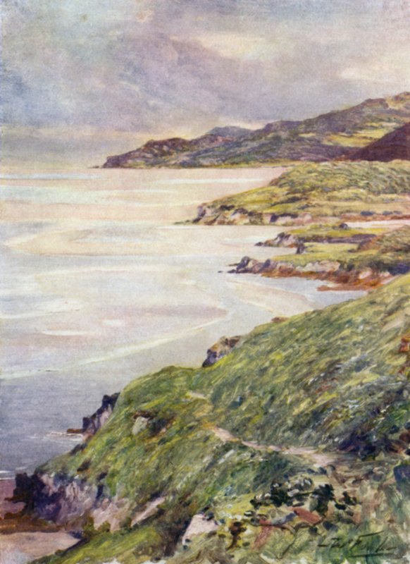 A Lonely Shore, Barmouth Estuary (farge litho) av Robert (after) Fowler