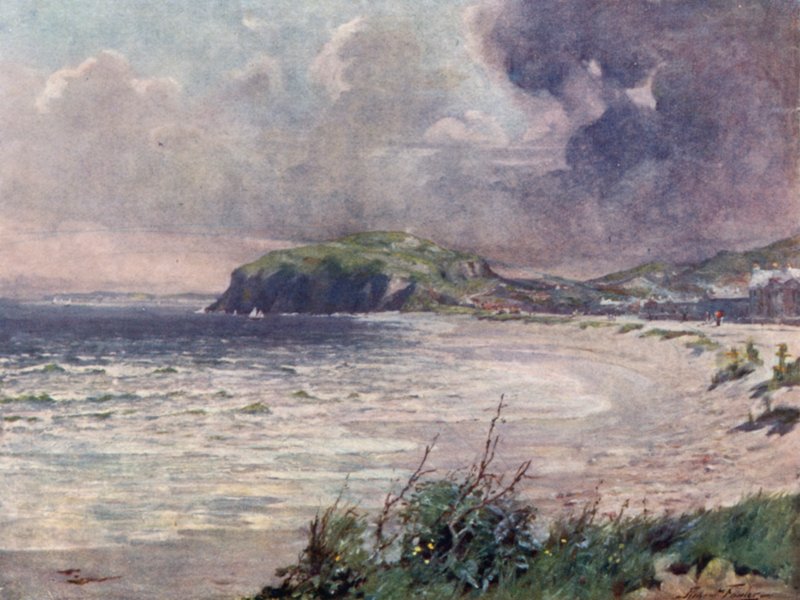 Breezy Morning, Llandudno Bay (farge litho) av Robert (after) Fowler