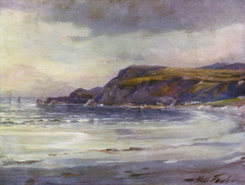 Sommerkveld, Anglesey Coast (farge litho) av Robert (after) Fowler