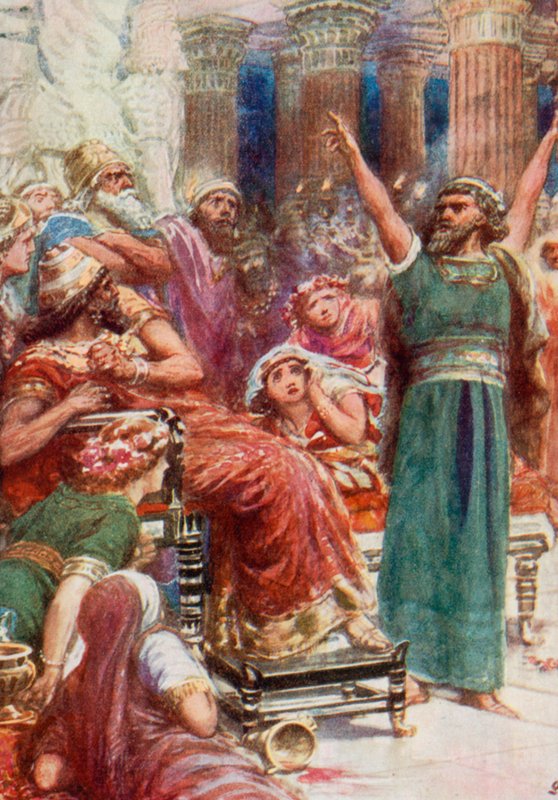 Nehemiah, kongens munnbringer (farge litho) av Robert Ambrose (after) Dudley