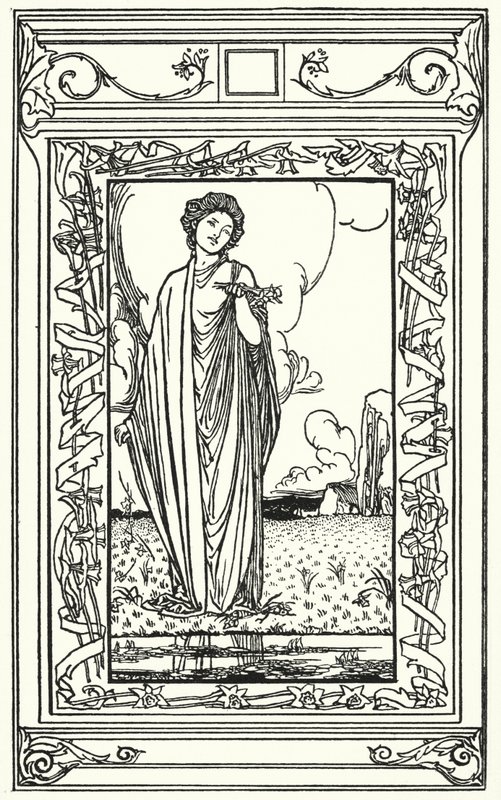 Illustrasjon for dikt av John Keats (litho) av Robert Anning Bell