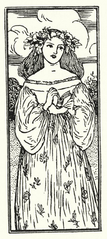 Illustrasjon for dikt av John Keats (litho) av Robert Anning Bell