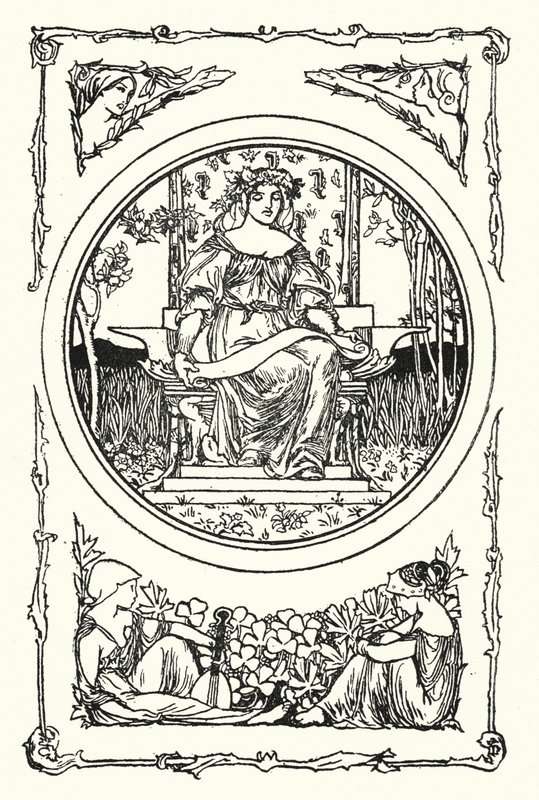 Illustrasjon for dikt av John Keats (litho) av Robert Anning Bell