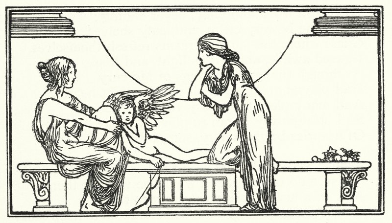 Illustrasjon for dikt av John Keats (litho) av Robert Anning Bell