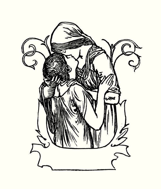 Illustrasjon for dikt av John Keats (litho) av Robert Anning Bell