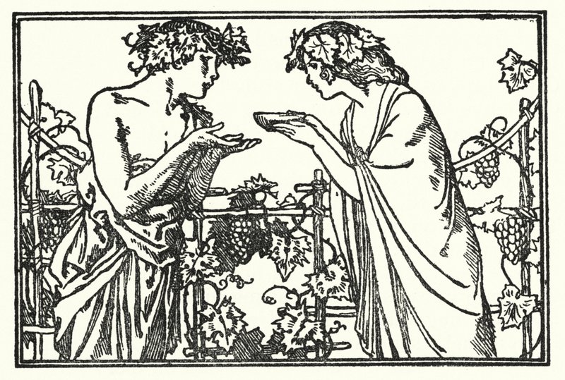 Illustrasjon for dikt av John Keats: Endymion (litho) av Robert Anning Bell