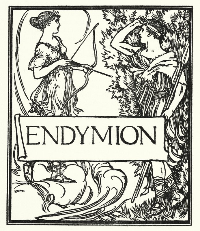 Illustrasjon for dikt av John Keats: Endymion (litho) av Robert Anning Bell
