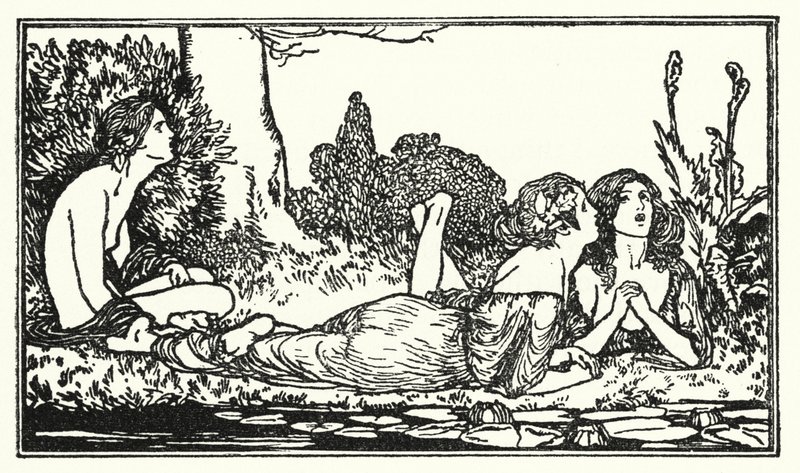 Illustrasjon for dikt av John Keats: Endymion (litho) av Robert Anning Bell