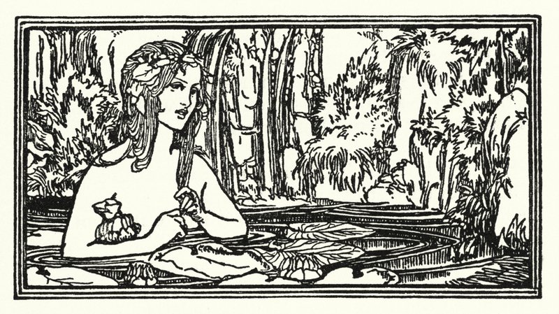 Illustrasjon for dikt av John Keats: Endymion (litho) av Robert Anning Bell