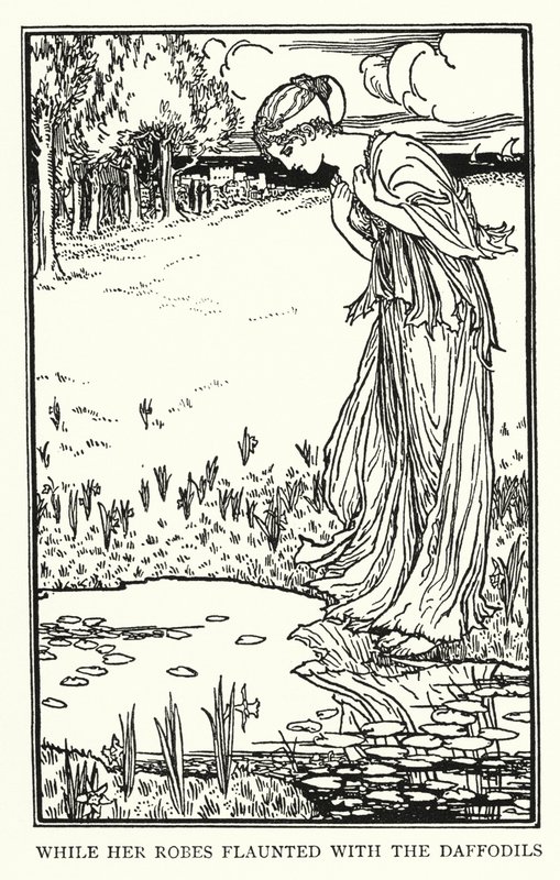 Illustrasjon for dikt av John Keats: Lamia (litho) av Robert Anning Bell