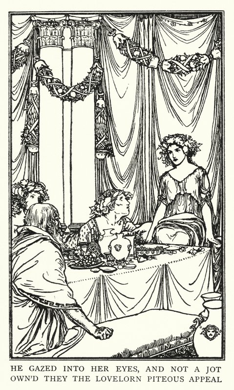 Illustrasjon for dikt av John Keats: Lamia (litho) av Robert Anning Bell