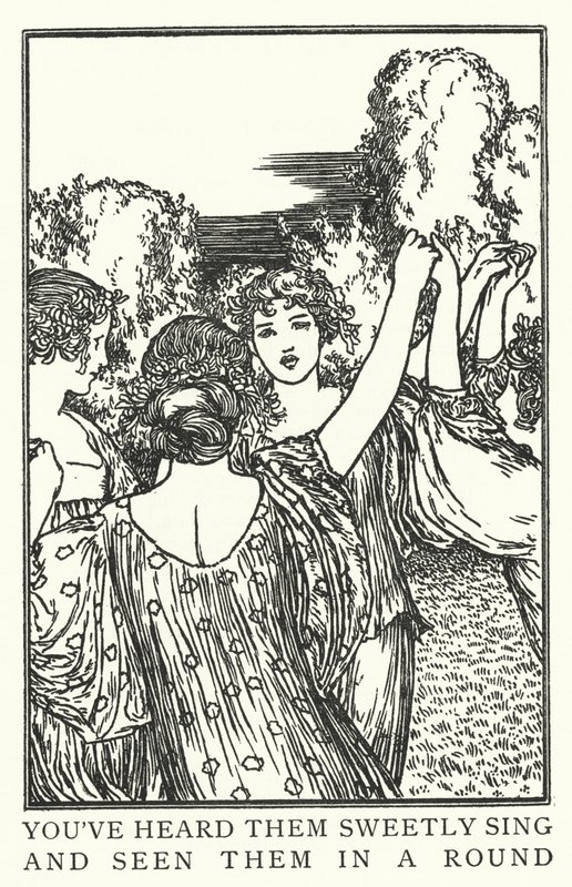 Du har hørt dem synge søtt og sett dem i en runde (litho) av Robert Anning Bell
