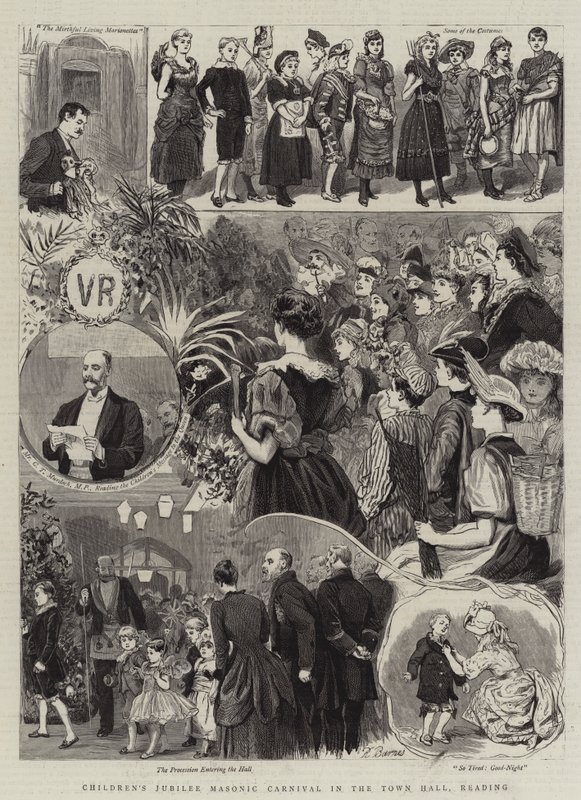 Barnejubileums frimurerkarneval i rådhuset, Reading av Robert Barnes