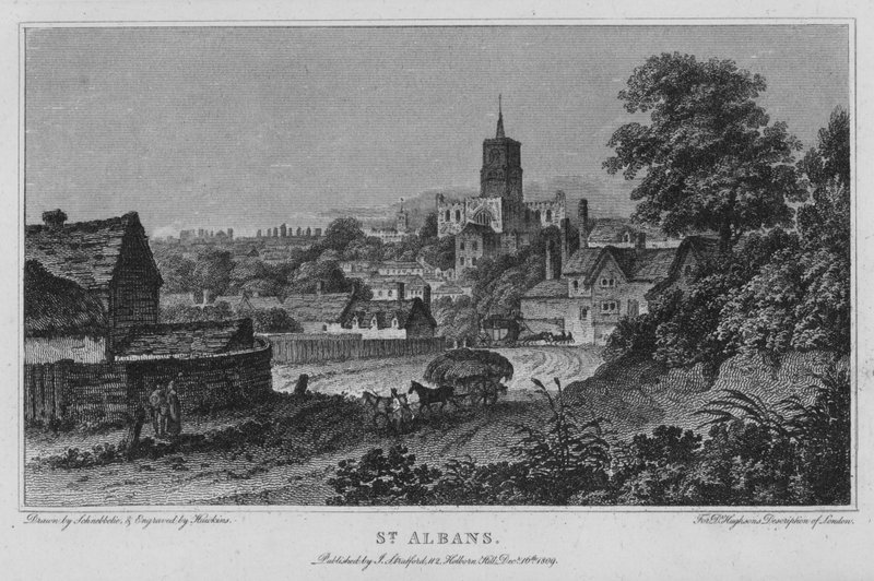 St Albans (gravering) av Robert Blemell (after) Schnebbelie