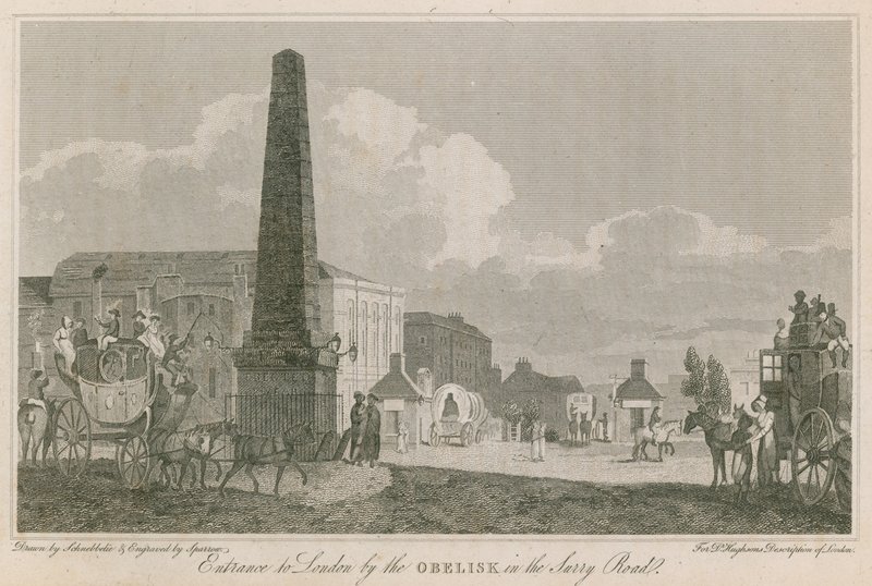 Inngang til London ved Obelisken i Surrey Road av Robert Blemell Schnebbelie