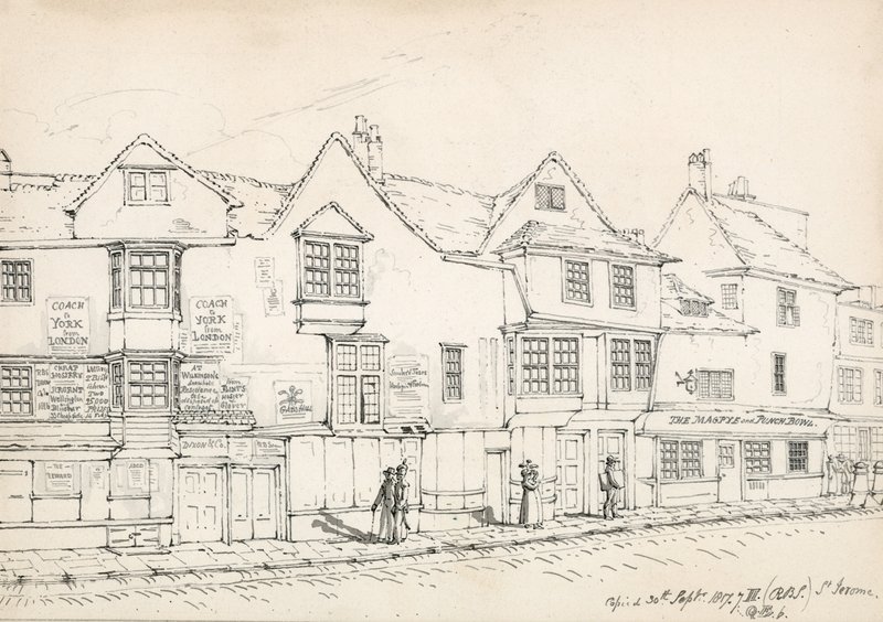 Fenchurch Street, London, 1817 (blekk på papir) av Robert Blemell Schnebbelie