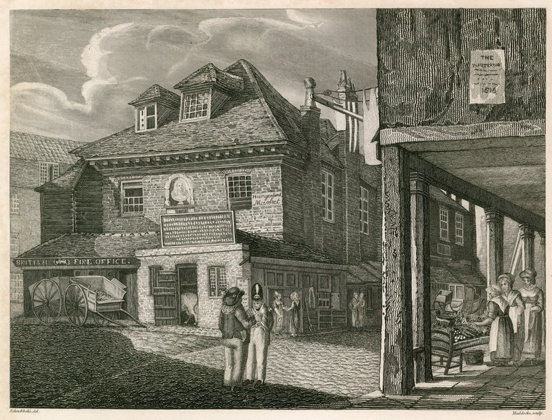 Hungerford Market, nær York Buildings, The Strand, London av Robert Blemell Schnebbelie