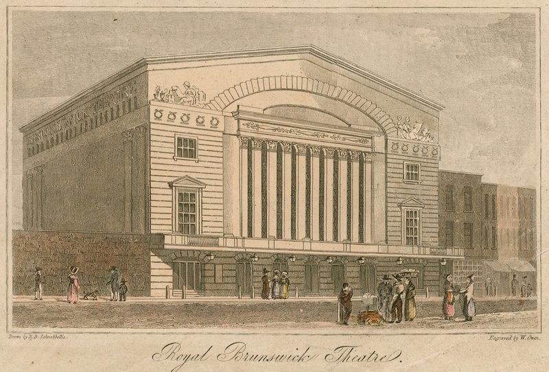 Royal Brunswick Theatre, London av Robert Blemell Schnebbelie