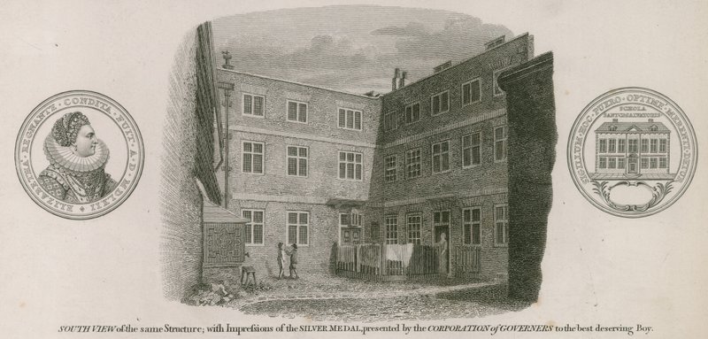 Sørvisning av Queen Elizabeths Free Grammar School, St Saviour's, Southwark av Robert Blemell Schnebbelie